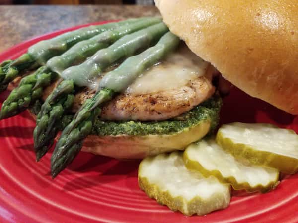 Pesto Chicken & Asparagus Sandwich