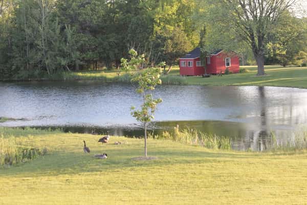 Red Cabin at Green Acres Bar and Supper Club grounds