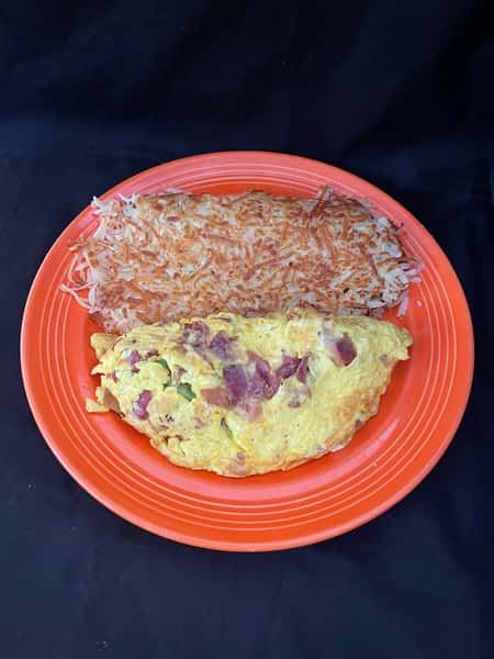 Avocado, Bacon, and Swiss Omelette