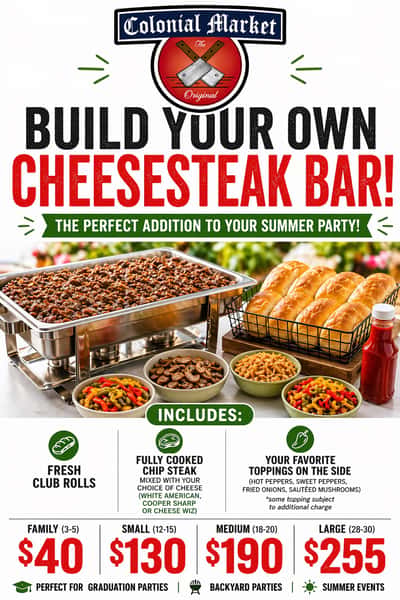 Build Your Own Cheesesteak Bar 
