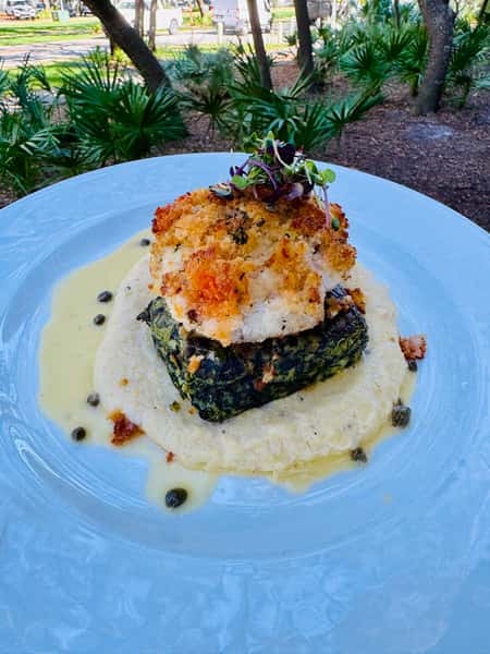 Lobster Encrusted Grouper