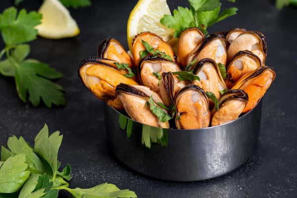 Mussels with shrimp