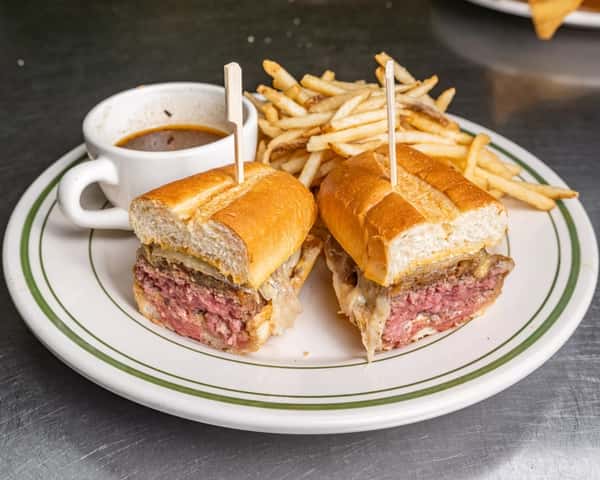 French Dip Cheeseburger