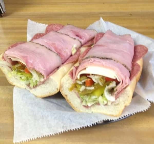 Assortment of sub sandwiches on a platter