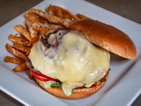 Mushroom Swiss Burger