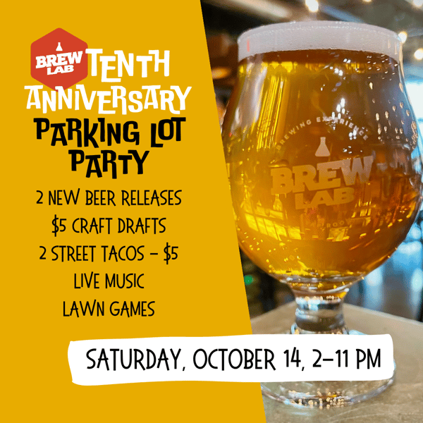 10th Anniversary Patio Party! Brew Lab Brewpub in Overland Park, KS