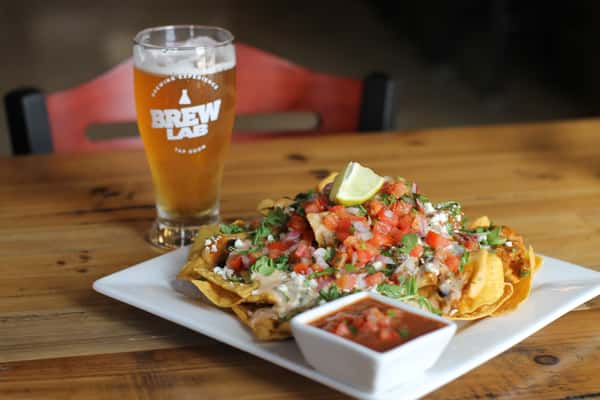 beer and nachos