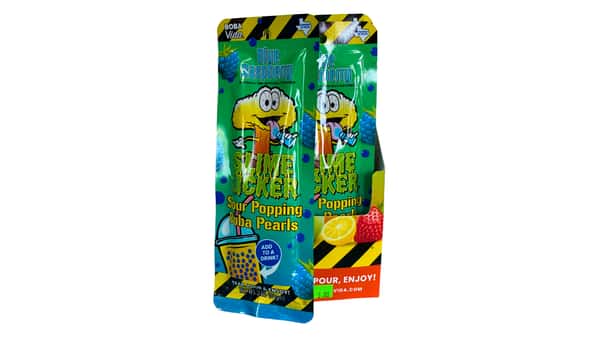 Slime Licker Popping Boba Pearls SOUR BLUE RASPBERRY