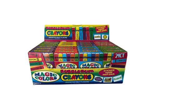 Magic Color Bubble Gum Crayons