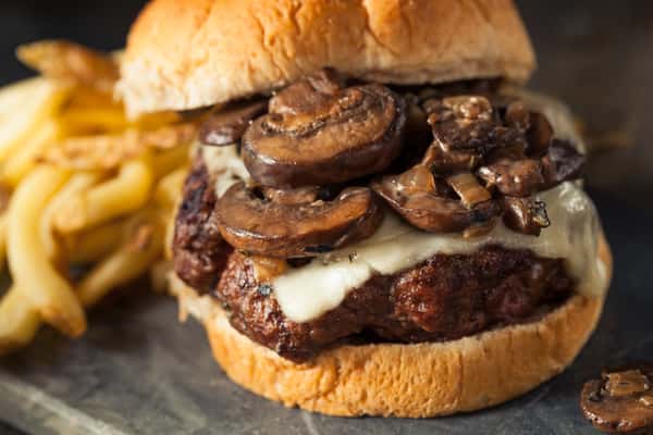 Savory Mushroom Swiss Burger