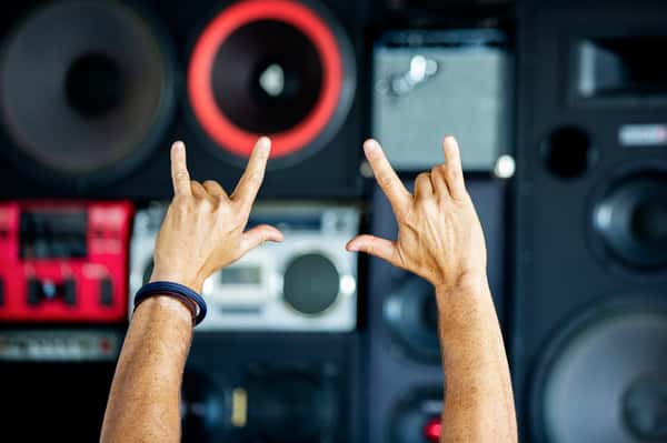 Hand signs in the air