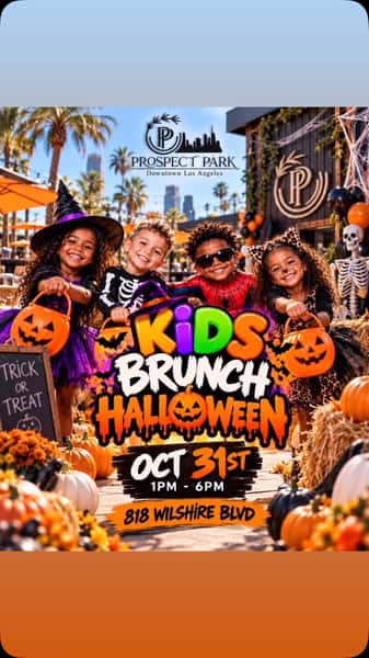 🎃👻 HALLOWEEN IS FOR THE KIDS! 🍬🕷️
Bring the little ones out for a SPOOKTACULAR Kids Halloween Brunch at Prospect Park! 🧡💜
🧙🏽♀️ Dress them up in their favorite costumes and come enjoy some Halloween fun with the family! 🎃
📅 Saturday, October 31st
⏰ 1PM – 6PM
📍 Prospect Park DTLA
818 Wilshire Blvd, Los Angeles
🎃 DON’T MISS THE HALLOWEEN FUN! 👻
#KidsBrunch #HalloweenBrunch #ProspectParkDTLA #Halloween2026