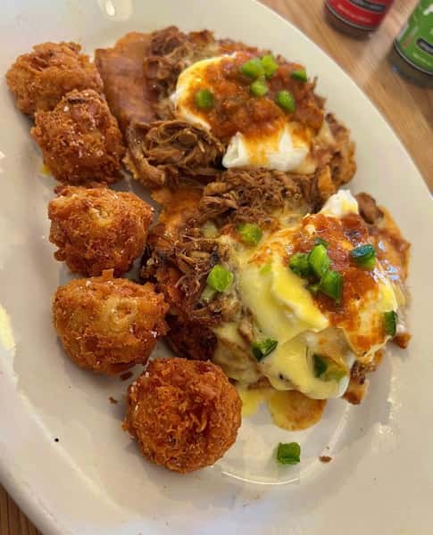 eggs and hushpuppies
