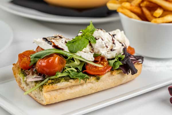 open faced sandwich