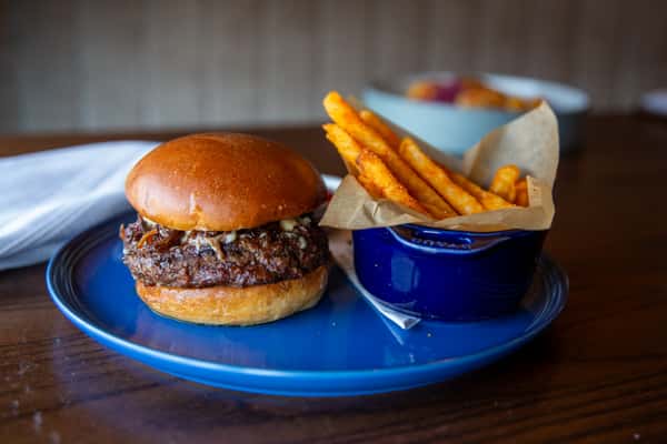 burger and fries