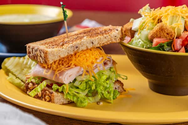 Half Sandwich With Side And Soup