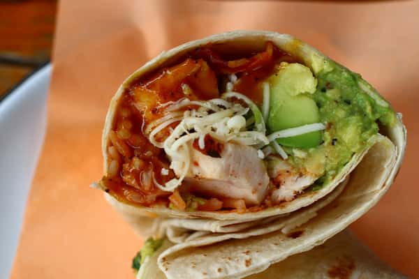 Chicken Bacon Guacamole Burrito