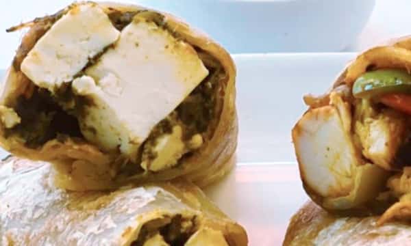 SPINACH PANEER KATHI ROLL