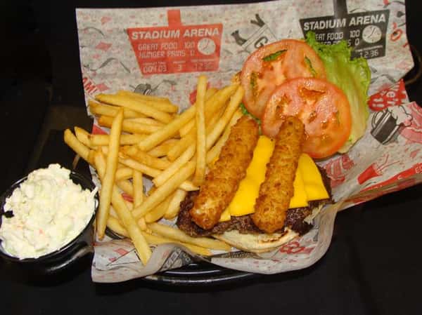 Burger with side of fries