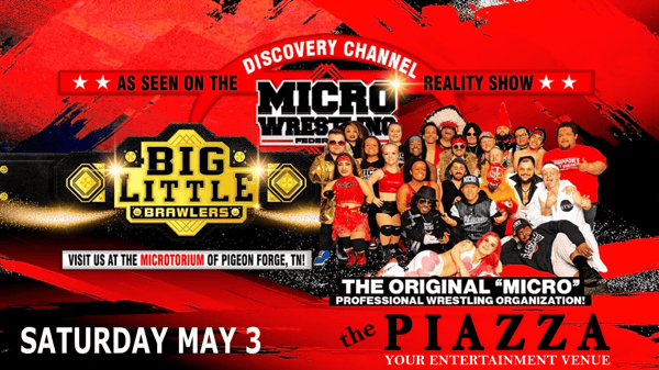 Micro Wrestling Federation at the PIAZZA Aurora, IL - Big Little Brawlers!
