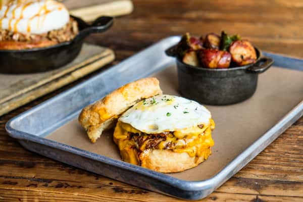 Sausage & Egg Smashed Biscuit