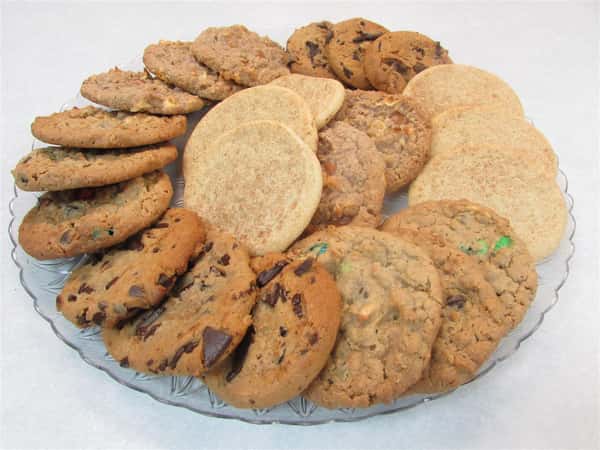 tray of assorted cookies