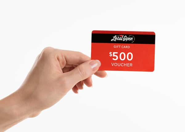 hand holding gift card