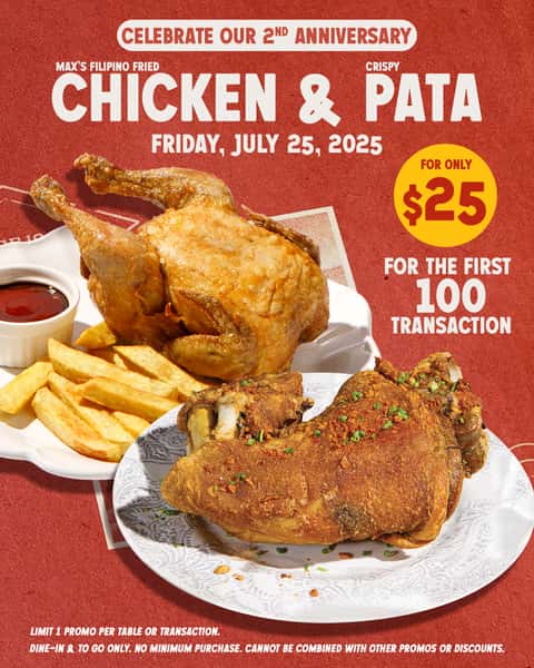 Bakersfield 2nd Anniversary Deal: Chicken & Pata