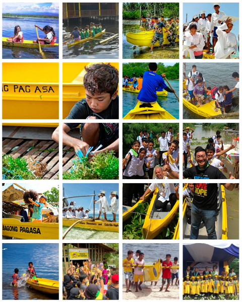 Yellow Boat of Hope Collage