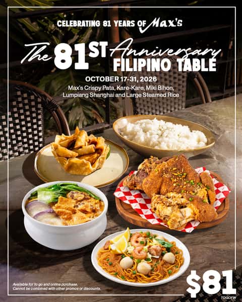 The 81st Anniversary Filipino Table To Go FW