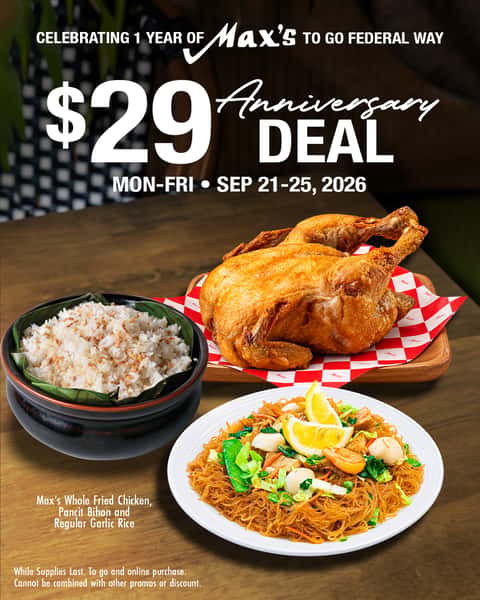 $29 Anniversary Deal To Go FW