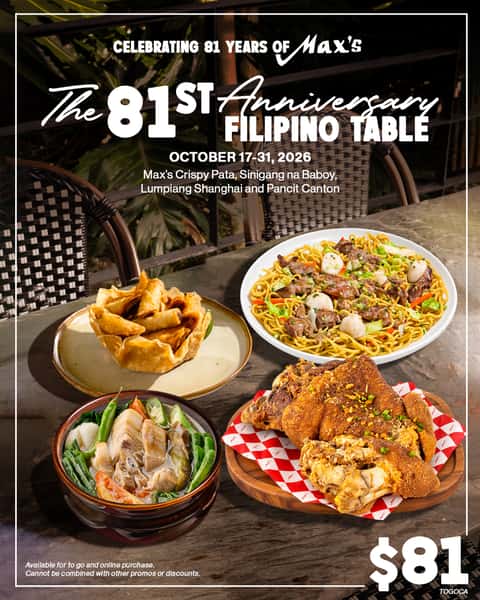 The 81st Anniversary Filipino Table To Go CA