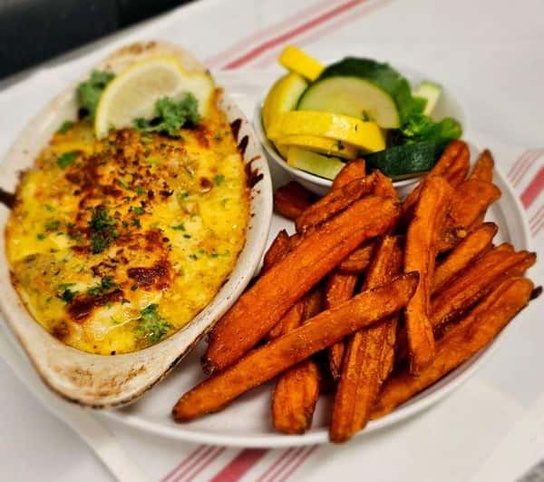 Baked Atlantic Haddock Au Gratin