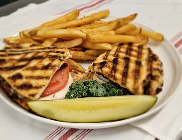 Caprese Flatbread Sandwich