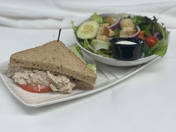 1/2 Tuna Sandwich and Salad Combo
