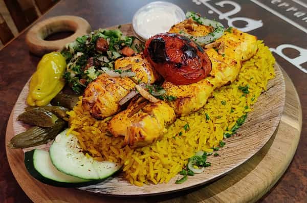 Shish Tawuk Over Rice