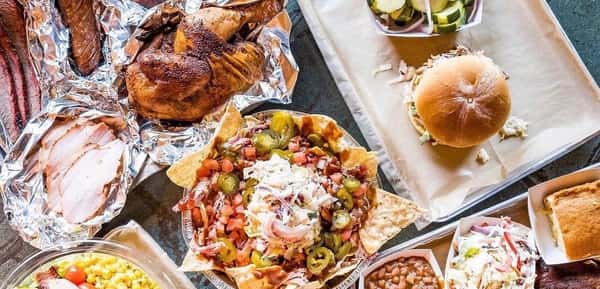 spread of menu items
