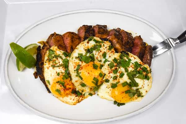 STEAK AND EGGS