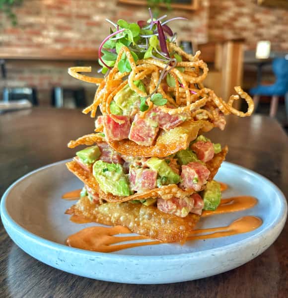 Ahi Wonton Tower