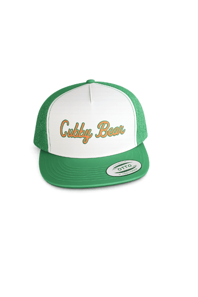 St Pat's Green & White Hat Gold Script