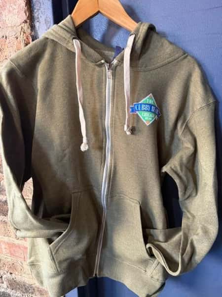 Olive Zip Up (medium)