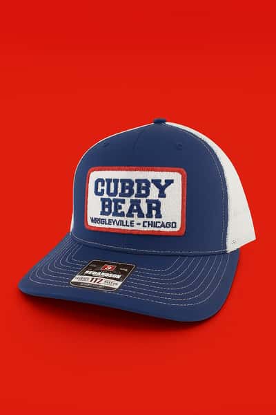 Blue Hat with White Patch
