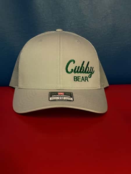 GREY HAT W/GREEN LETTERS