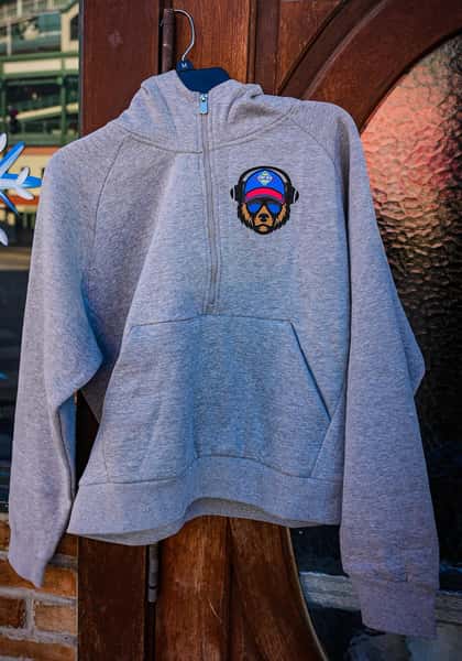 Ladies 1/4 Zip Grey - XL