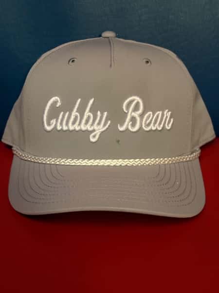 ROPE HAT GREY W/WHITE LETTERS