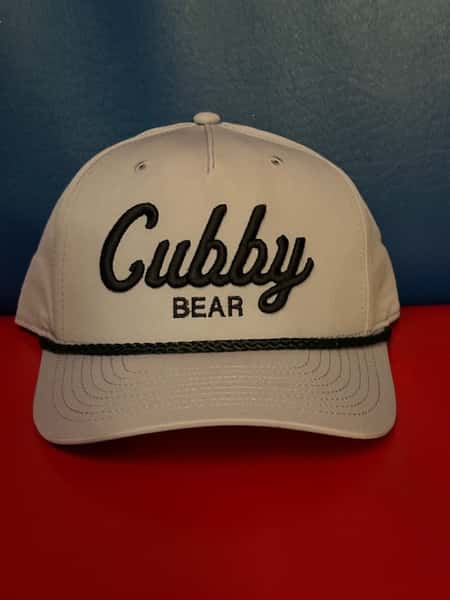 ROPE HAT GREY W/BLACK LETTERS