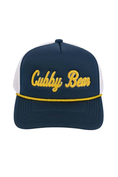 Navy Rope Hat w/ Gold Script