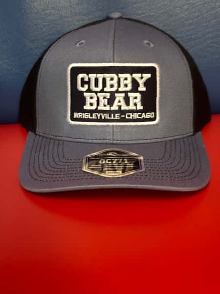 GREY AND BLUE HAT WITH PATCH