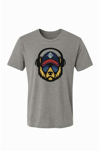 Bear Face T-Shirt Grey