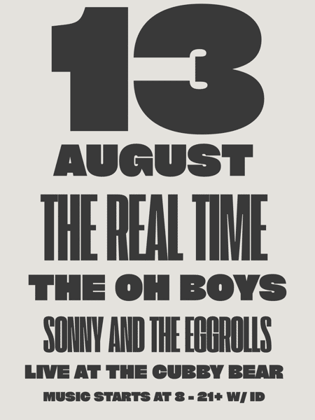The Real Time w/ The Oh Boys, Sonny and The Eggrolls
